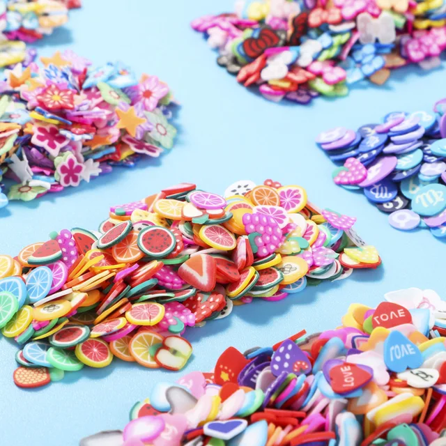 1000pcs Cartoons Fruit Slices Addition For Nail Art Slimes Charm Filler For Diy Slimes Accessories Supplies Decoration Toys Gift 3