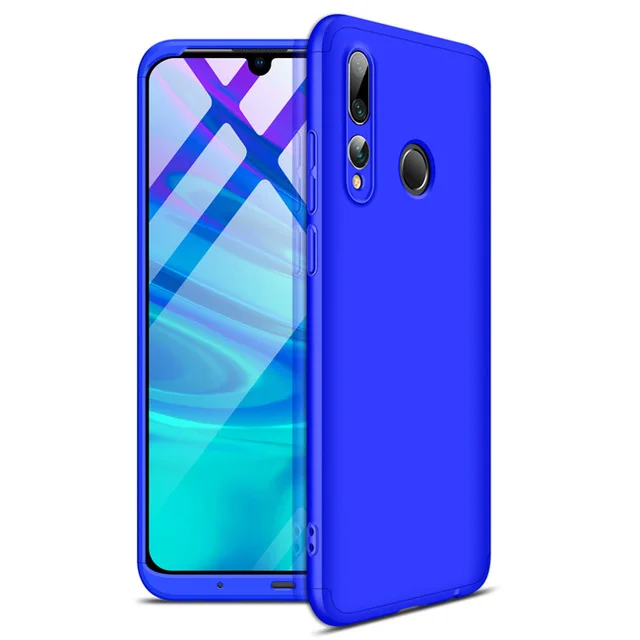 360 чехол с полной защитой для Honor 9X, Премиум чехол, Роскошный Жесткий ПК противоударный чехол, чехол для huawei Honor 9X Global Premium Coque - Цвет: Blue