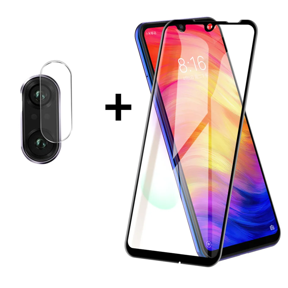 2-в-1 Камера Стекло redmi note 7 9D закаленное Стекло защита для экрана Xiaomi redmi note 7 Стекло пленка redmi note 7 защитная пленка для экрана - Цвет: Redmi Note 7