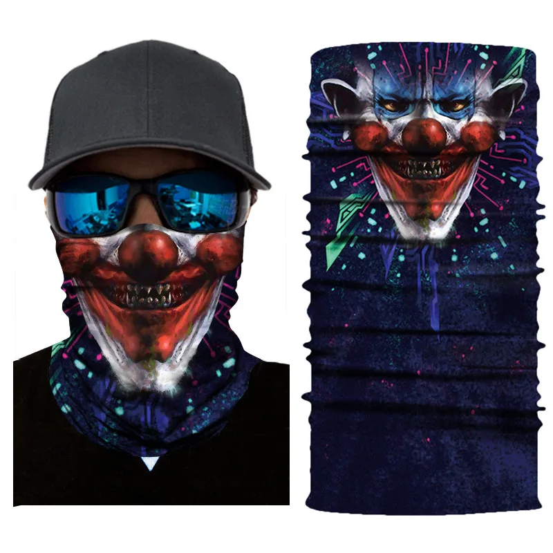 3D бесшовный Балаклава волшебный шарф маска для лица и шеи призрак Джокер Скелет бандана щит повязка на голову банданы мужские велосипед - Цвет: 4