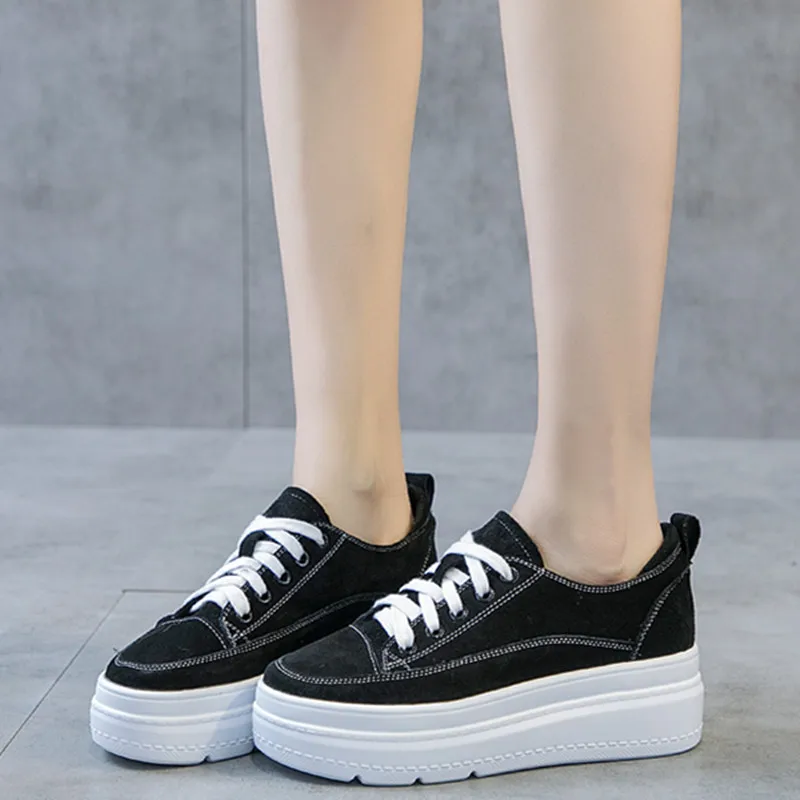 Женские вулканизированные туфли; женские кроссовки; леопардовая обувь; chaussures femme; женская обувь на толстой подошве; Цвет Черный; tenis feminino; повседневные кроссовки