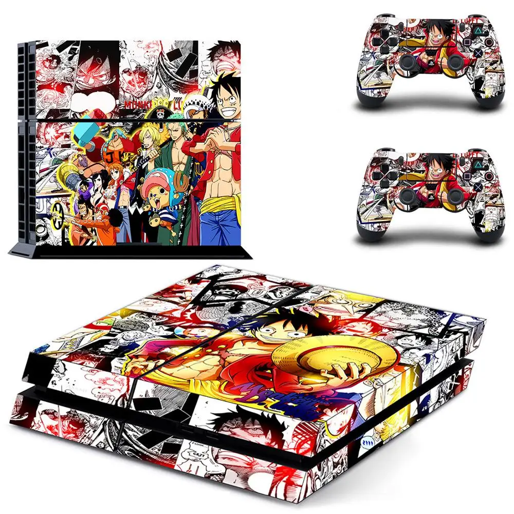 QPTM0090 One piece Luffy полное покрытие PS4 наклейка s Play station 4 Кожа Наклейка для playstation 4 PS4 консоль и контроллер Скины Виниловые - Цвет: QPTM0090