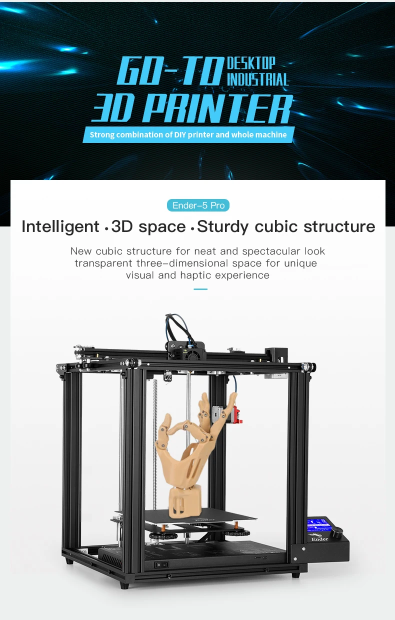 CREALITY 3D Printer New Ender-5 Pro Silent Board Pre-installed Magnetic Build Plate Power off Resume Printing Enclosed StructureCREALITY 3D Printer New Ender-5 Pro Silent Board Pre-installed Magnetic Build Plate Power off Resume Printing Enclosed Structure