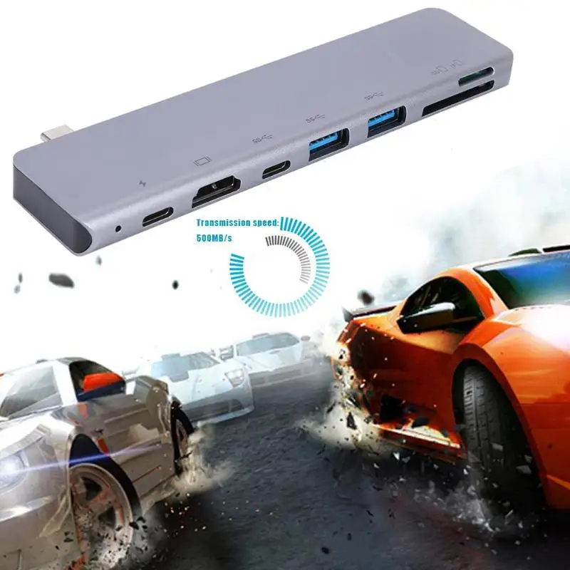 5/7 в 1 USB TYPE-C концентратор USB-C к HDMI USB, для карты памяти TF карта TYPE-C адаптер многофункциональный 4K HDMI usb-адаптер концентратор