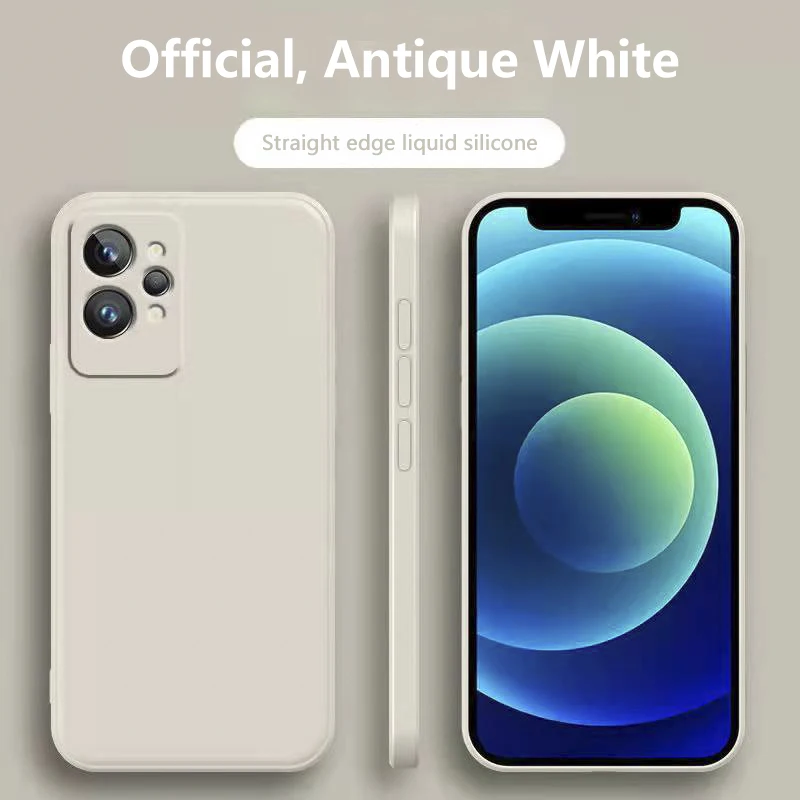 Für Realme GT 2 Pro Neue Handyhülle aus flüssigem Silikon mit geraden Kanten, ultradünne All-Inclusive-Linse, Fallschutz_voghion.com