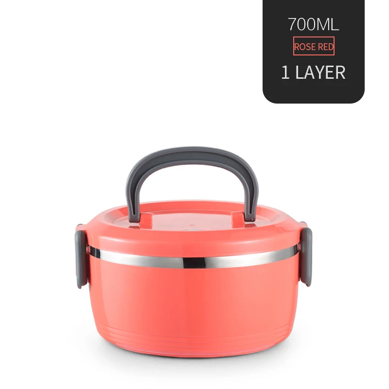 Orange 1 Layer WORTHBUY японский тепловой Ланч-бокс для детей из нержавеющей стали контейнер для еды герметичный Bento box Детская школьная коробка для еды - Цвет: Orange 1 Layer