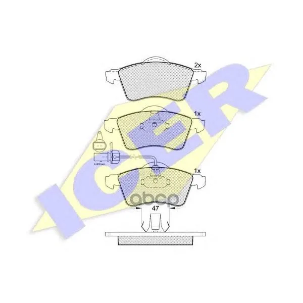 141320_колодки Дисковые Передние! Vw T4 2.5tdi&Syncro 95-98 Icer 141320 Icer арт. 141320
