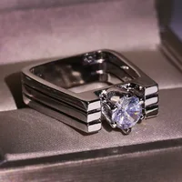 Real 14K White Gold with Stamp Ring for Women Men Unisex 100% Real Natural Diamond Jewelry Luxury Pave Setting  14 K Gold Rings 3