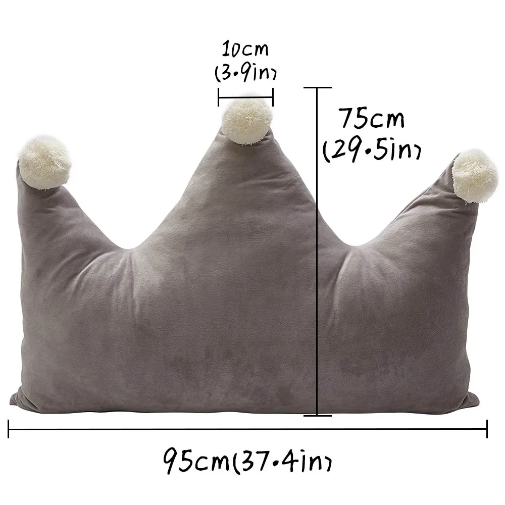 Crown Pillow Cushion for Beds Sofa Soft Warm Back Cushion for Kids Room Decoration Baby Bed Cushion Decoration Christmas HM0110
