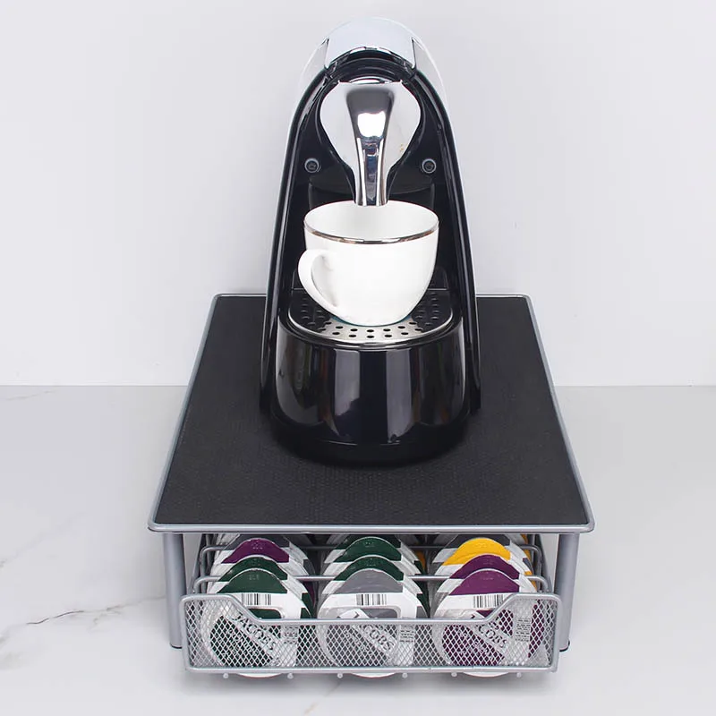 Stainless Steel Metal Holder Iron Dolce Gusto Tassimo Coffee Capsules Organizer Coffee Pod Holder Storage Drawer Capsual Rack