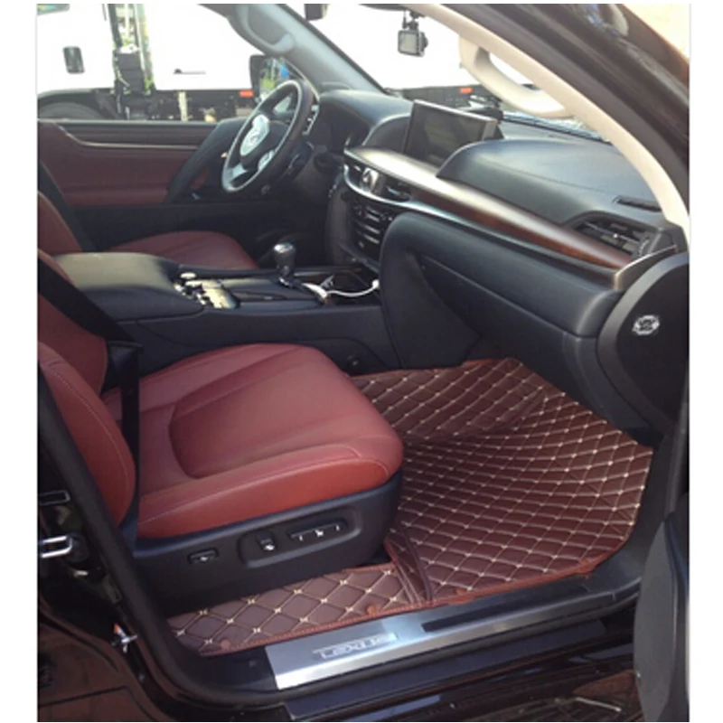 Кожаный салон автомобиля коврики для lexus lx570 lx 570 2008- 2012 2013 ковер