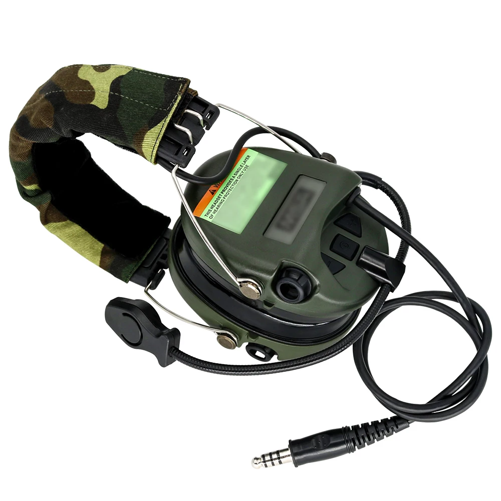 Tactical Hunting Anti-Noise Sordin Headphones Airsoft Military Standard Headset Aviation Tactical Walkie Talkie Headse FG