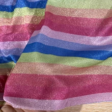 100X150 м блестящая Радужная Трикотажная хлопковая ткань с мультяшным принтом, пэчворк, сделай сам, одежда для малышей, материал для шитья, футболка, простыни