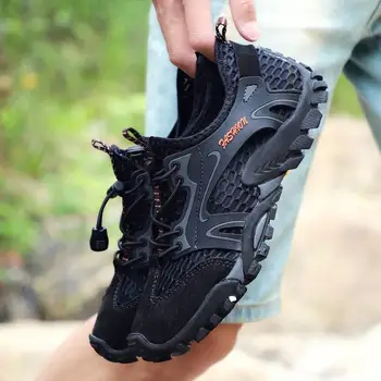 

Climbing Shoes Sneakers Men Explore Sports Bodybuilding 5 Size Leather Mountaineering Man Durable Outdoors Hiking Shoes Strong