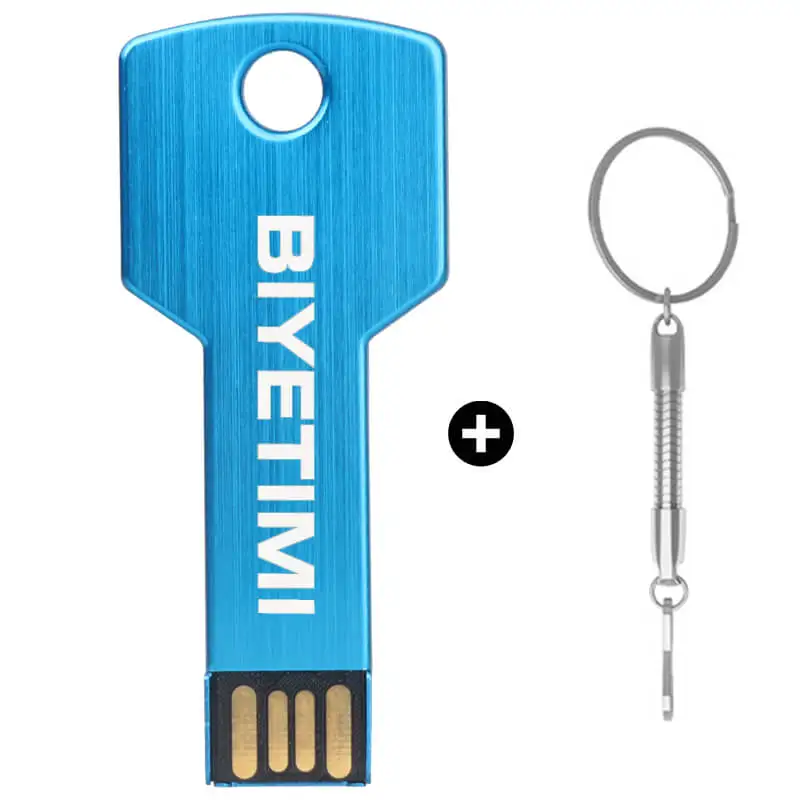 Usb флеш-накопитель biyetimi Corloful Key 8 ГБ 16 ГБ 32 ГБ 64 ГБ Memory Usb Stick 2,0 Флешка для ПК - Цвет: Light Blue