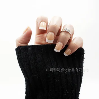 

24PCs Boxed Short False Nail Finished Product Nail Patch Wear a Glue-N306