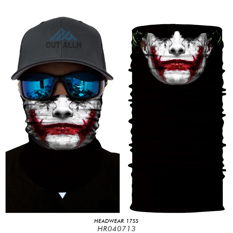 3D Jokers Волшебная бандана борода рот шеи Gaiter косплей маска для лица ветрозащитный