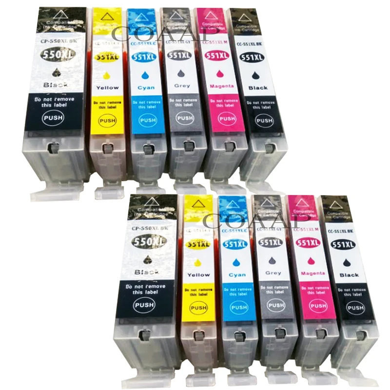 Cartucho de Tinta y para Canon m Pixma Mx925 Mx725 Mg5450 Mg5550 Mg6350 Mg6450 Ip7250 Pgi-550 Cli-551 bk - c - Imagem 5