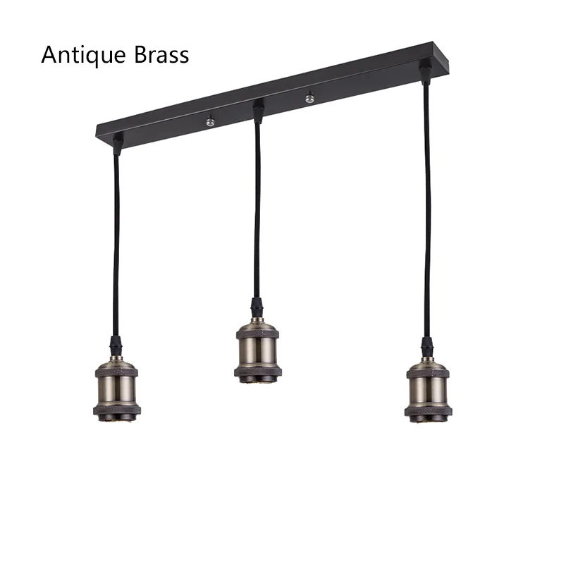 Antique Brass Long E27 светодиодный потолочный промышленная лампа в стиле ретро Лофт AC90-260V потолочный Точечный светильник кухонный бар домашний декор - Цвет корпуса: Antique Brass Long