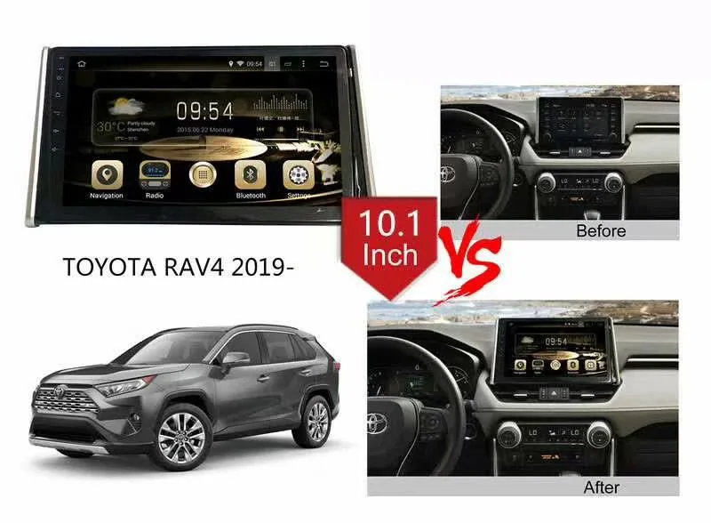 10,1 дюймов автомобильный проигрыватель с радио и GPS для toyota RAV4 с системой android 9 octa core PX6 4 Гб ram 64 Гб rom