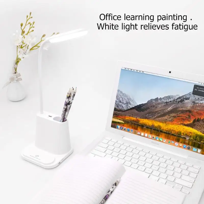  Multifunctional LED Touch Desk Lamp USB Rechargeable Bedroom Table Light