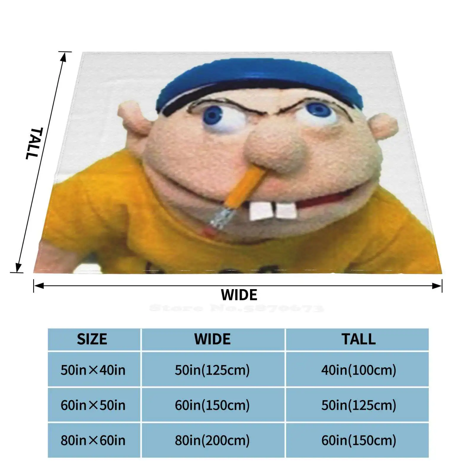 Sml Jeffy Hot Sale Printing High Qiality Warm Flannel Blanket Sml Jeffy  Super Logan Character Characters Puppet Puppets  - AliExpress