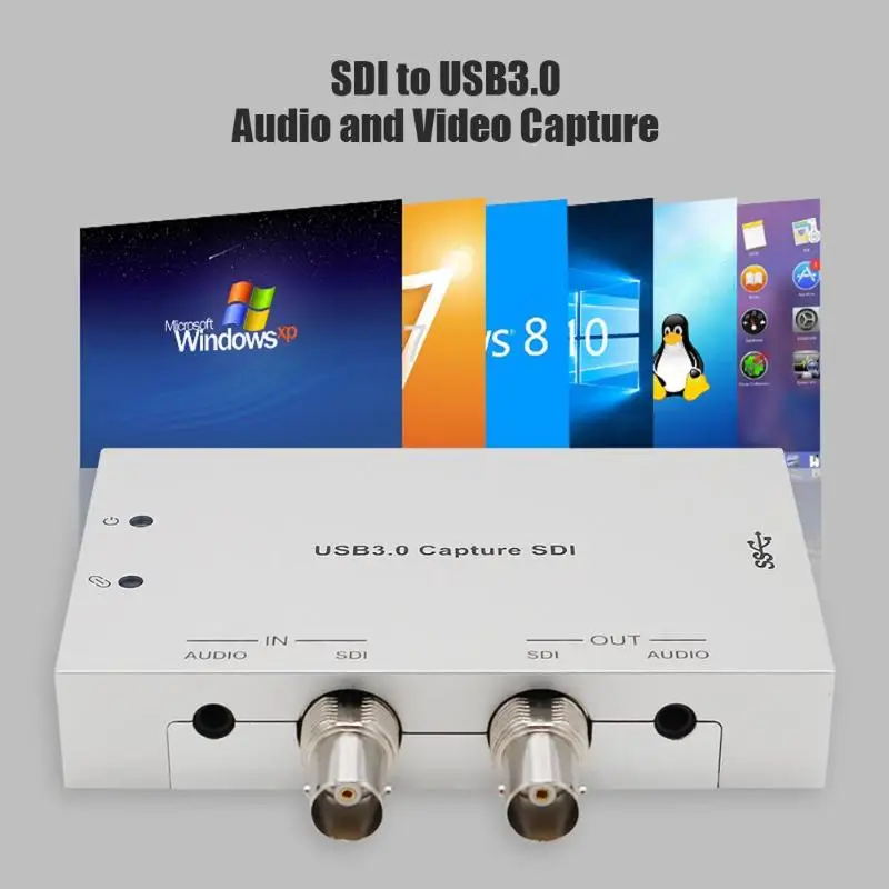 SDI до USB3.0 аудио-видео Захват карты захвата для потоковой прямой трансляции