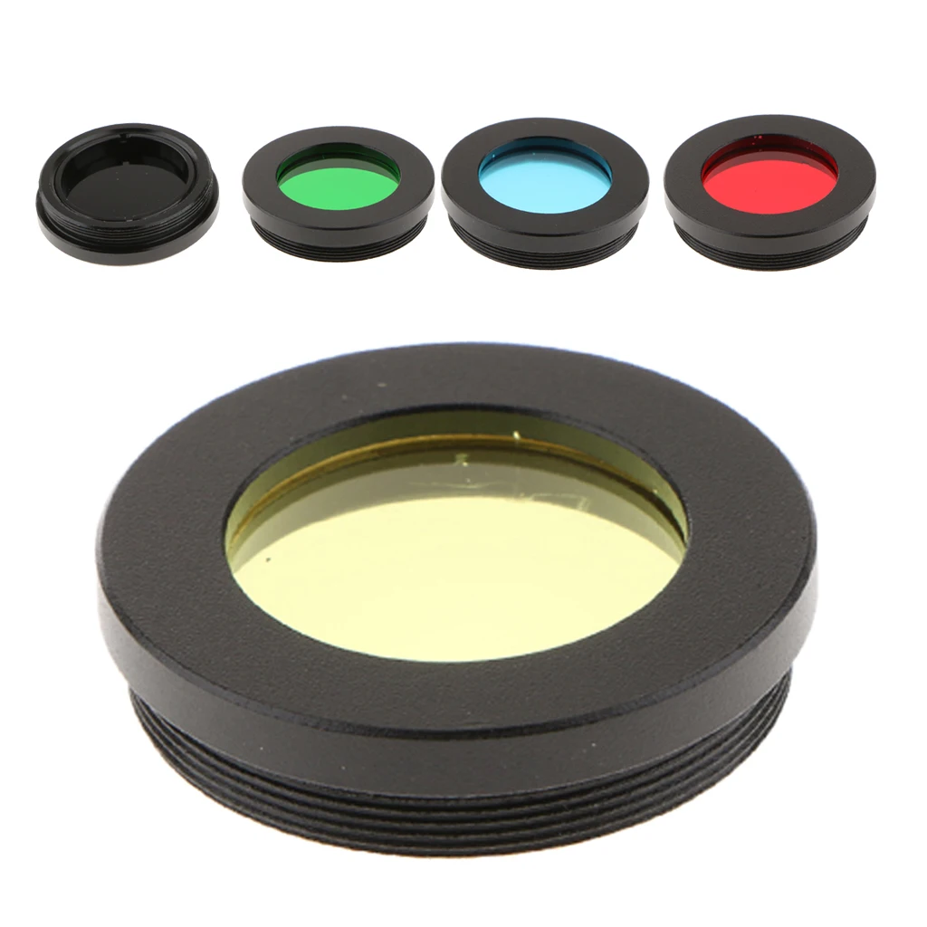 5x Telescope Eyepiece Lens Color Filter Set 1.25'' Planet Jupiter, Mars, Saturn, Moon More Surface Detail