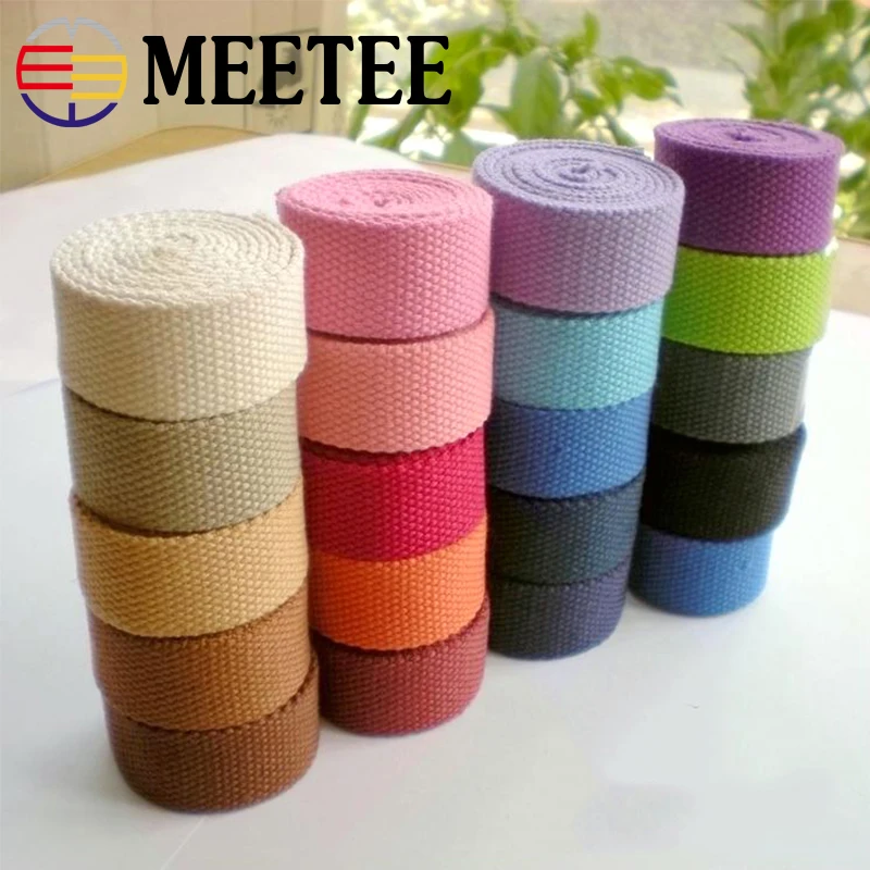 

10Yards 2.5cm Width 2mm Thick Polyester-cotton Webbings Canvas Bag Webbing Ribbon Backpack Belt Strapping Bias Binding Tape