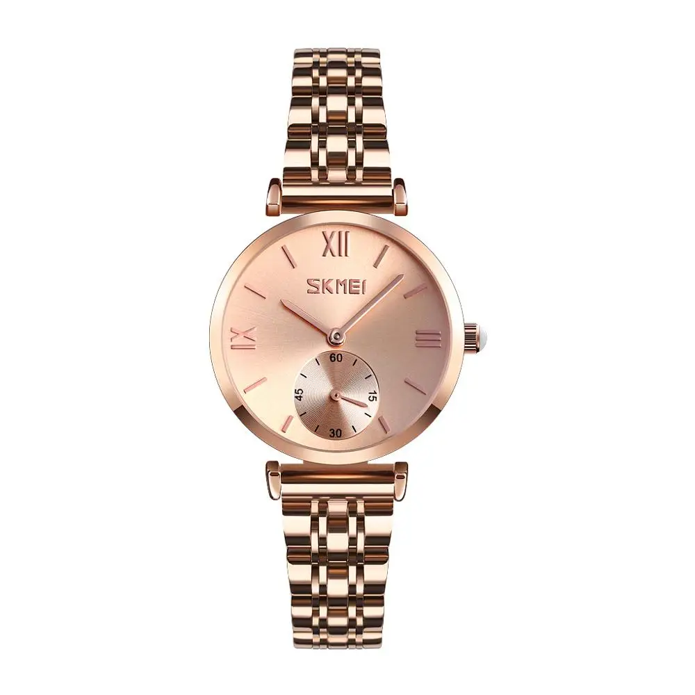 

Fashion Women's Watches Stainless Steel Quartz Watch Top Brand SKMEI Wrist Watch Waterproof Dress Bracelet Ladies Clock Watch