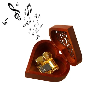 

Handmade Wooden Music Box Happy Birthday Gift For Girlfriend Luxurious Love Heart Music Box Valentine's Day Gifts For Lovers