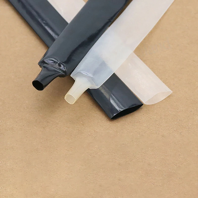 

5 Meters Black/Clear PVDF Heat Shrinkable Tube Φ0.8mm-25.4mm Corrosion Resistant 2:1 Shrink