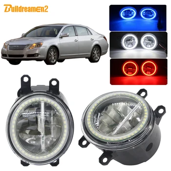 

Buildreamen2 2 Pieces Car Fog Light 4000LM LED Bulb Angel Eye Daytime Running Lamp H11 12V For Toyota Avalon 2008 2009 2010