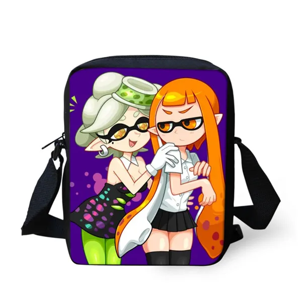 THIKIN Splatoon 2 детские сумки-мессенджеры с принтом для мальчиков и девочек, школьная сумка на плечо, мультяшная мини сумка через плечо, дорожная сумка - Цвет: as picture