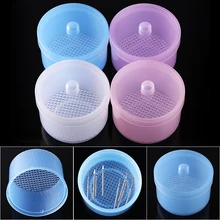 1 шт. сверла для ногтей Чистящая коробка для хранения дезинфекции 4 цвета Круглый стерилизатор для чистки пластиковый чехол инструмент для маникюра