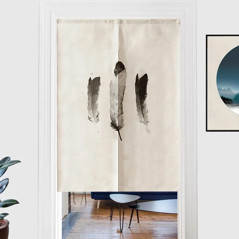 

Nordic Noren Door Curtain Kitchen Bedroom Decorative Hanging Curtain Modern Minimalist Strip Polyester Doorway Curtains