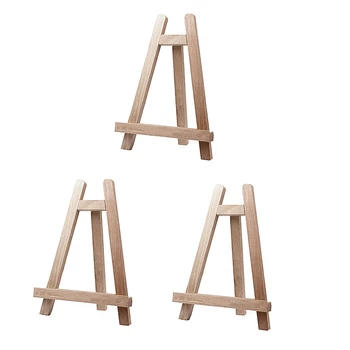 

Natural Wood Mini Easel Frame Tripod Display Meeting Wedding Table Number Name Card Stand Display Holder Painting Craft