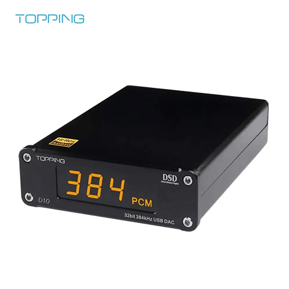  TOPPING D10 usb dac spdif A dac XMOS XU208 ES9018K2M decodificador OPA2134 óptico Coaxial salida rc