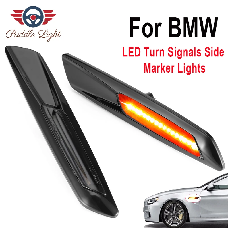 

2Pcs LED Fender Side Marker Light Turn signal light lamp For BMW X1 E84 X3 E83 F10 F11 E60 E61 E90 E91 E92 E93 E81 E82 E87 E88