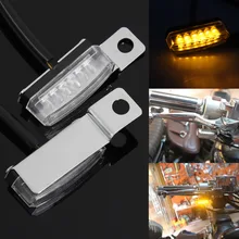 Передний и задний светодиодный мини-светильник указателя поворота для мотоцикла, мигающий светильник, индикаторы для Harley Bobber, Honda, Yamaha, кафе, Racer, скутер, ATV