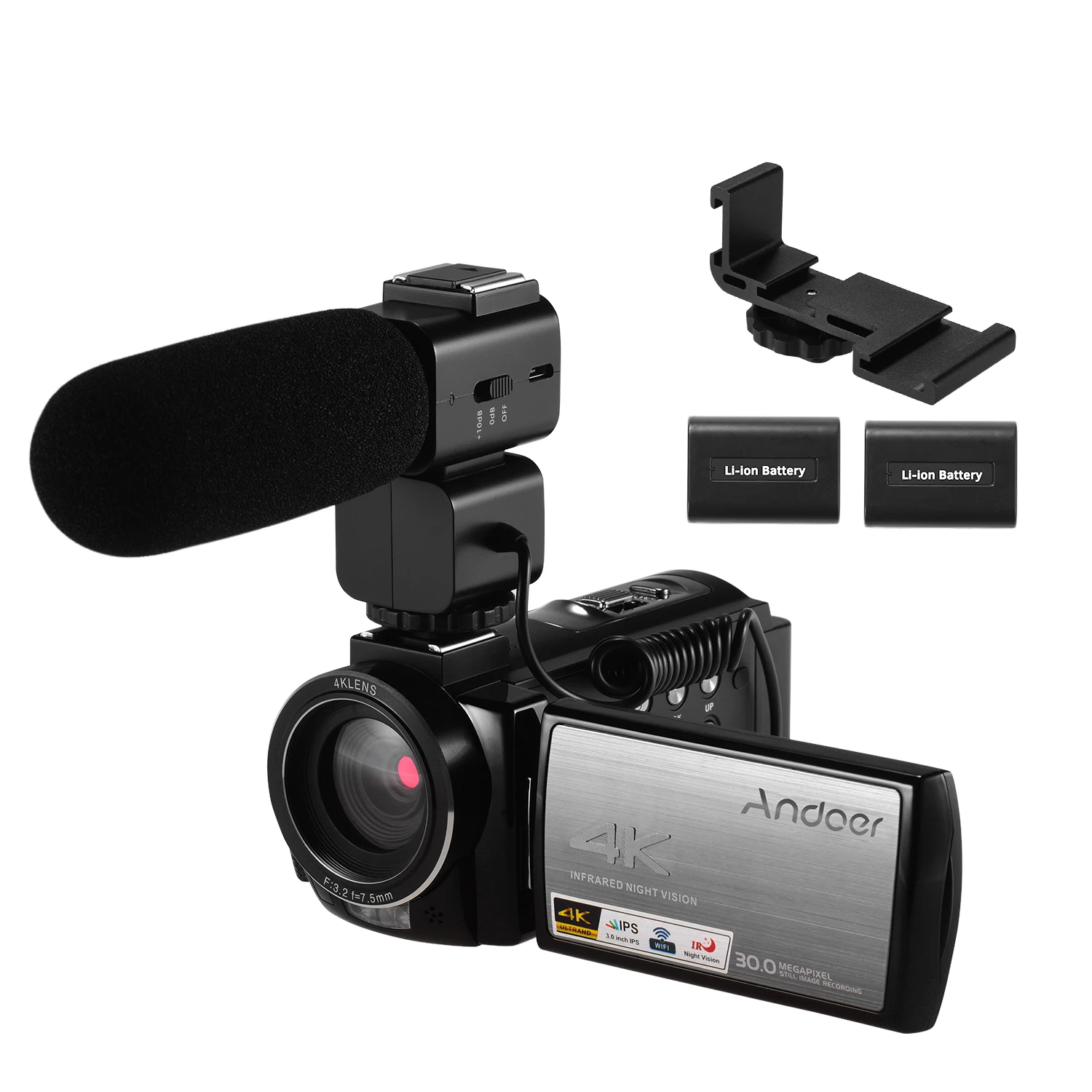 Andoer HDR-AE8 4K WiFi цифровая видеокамера DV рекордер 3 ''ips lcd сенсорный 30MP 16X цифровой зум ИК Ночное Видение