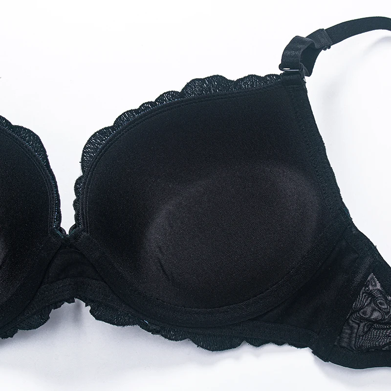 Bra Set Women Push Up Thick Padded Cup Underwired Bow Decoration Lingerie Women Sexy Bra and Panties Set For Female Dotey Popsy