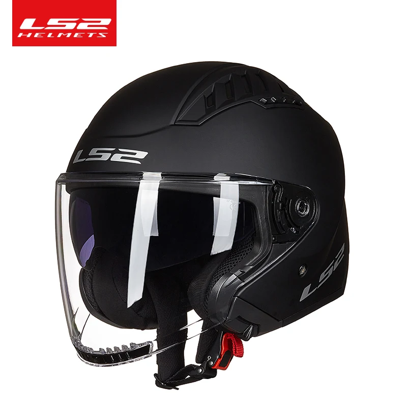 Original LS2 COPTER Retro Motorcycle Helmet with Dual Lens Scooter Man Women Vintage capacete ls2 of600 open face casco moto