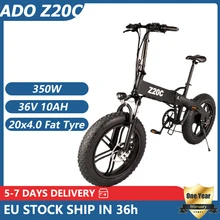 ADO – vélo électrique pliable 350W Z20C, pneus larges de 20 pouces, moteur sans balais, batterie Lithium-Ion 36v 10ah