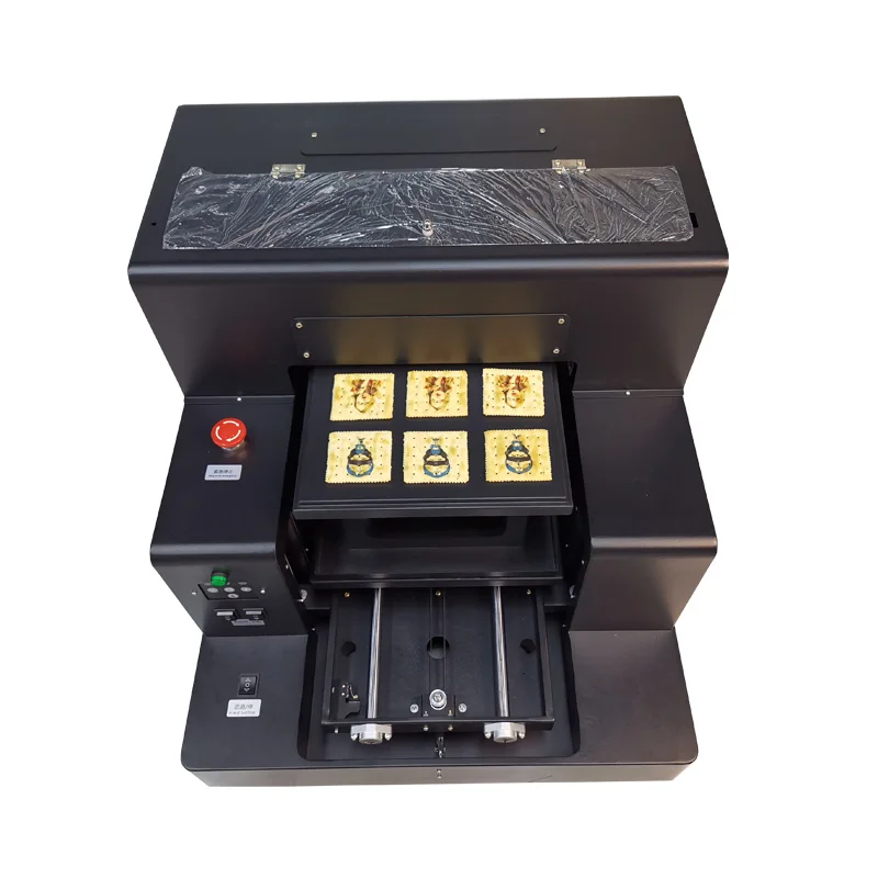 A3 size Automatic Inkjet Food Flatbed printer for dragees cake cookies