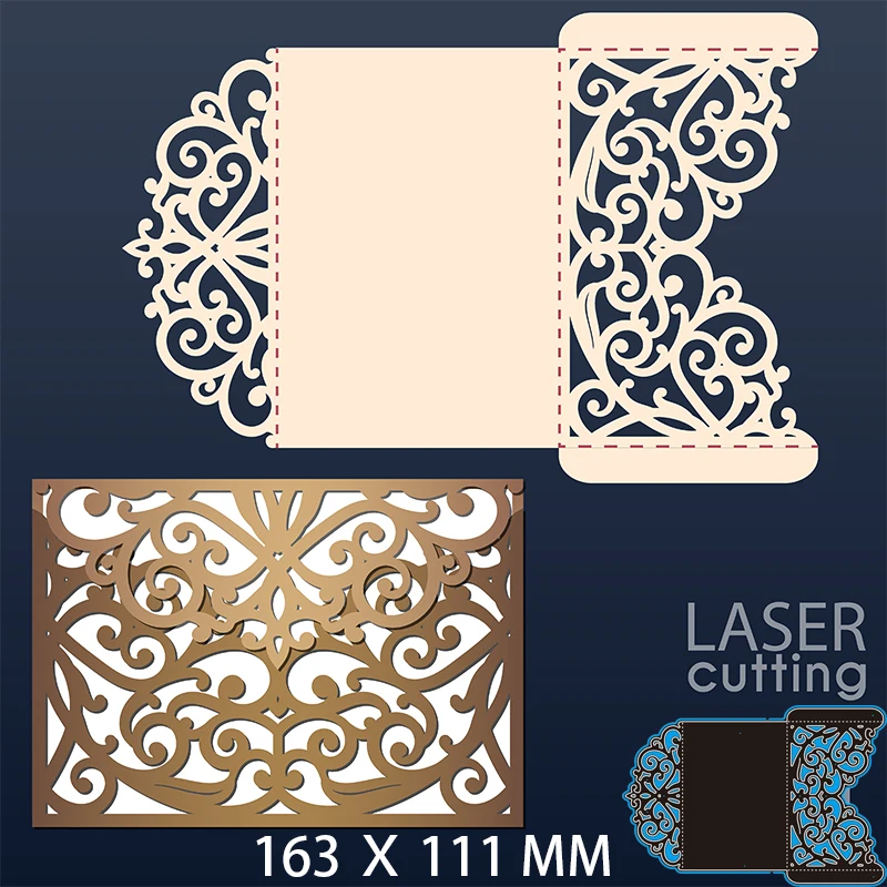 

163*111mm Envelope Lace Metal cutting Dies Craft Embossing Scrapbooking paper craft Greeting Card