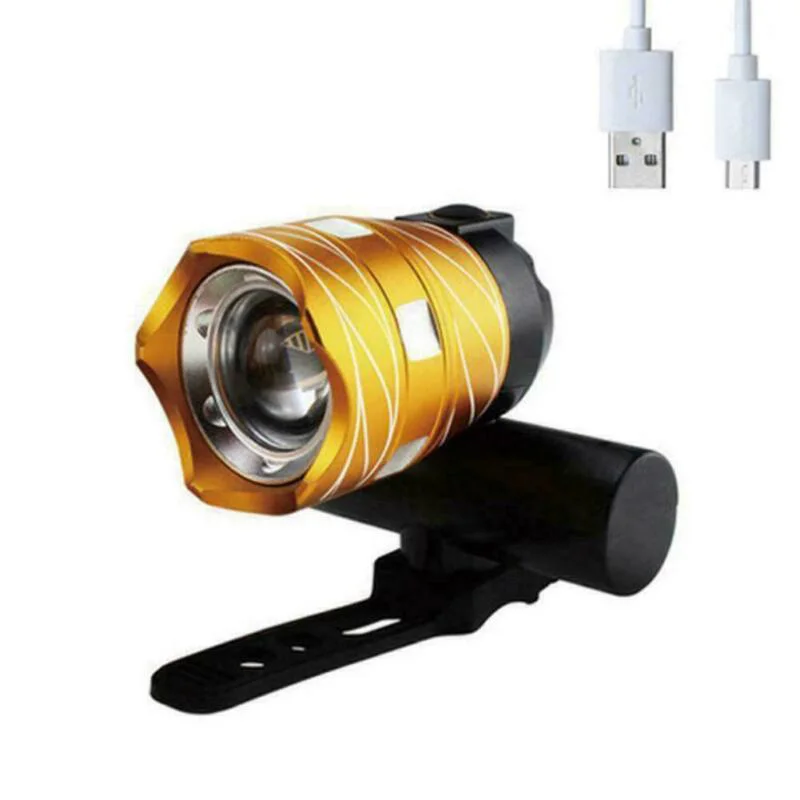 Передний светильник с зарядкой от usb для велосипеда Предупреждение льная лампа высокой яркости, головной светильник MTB, безопасный светильник для ночной езды