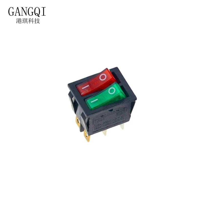 KCD8 6PIN 16A 250V 20A 125V double light switch rocker switch waterproof ON-OFF KCD6 boat power 1PCS