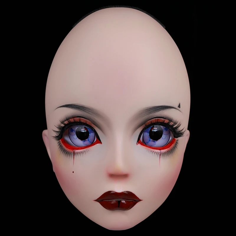 S09) HIDOLLS качество ручной работы Женская девочка Смола половина головы Косплей Японская ролевая игра BJD кигуруми маска Трансвестит кукольная маска