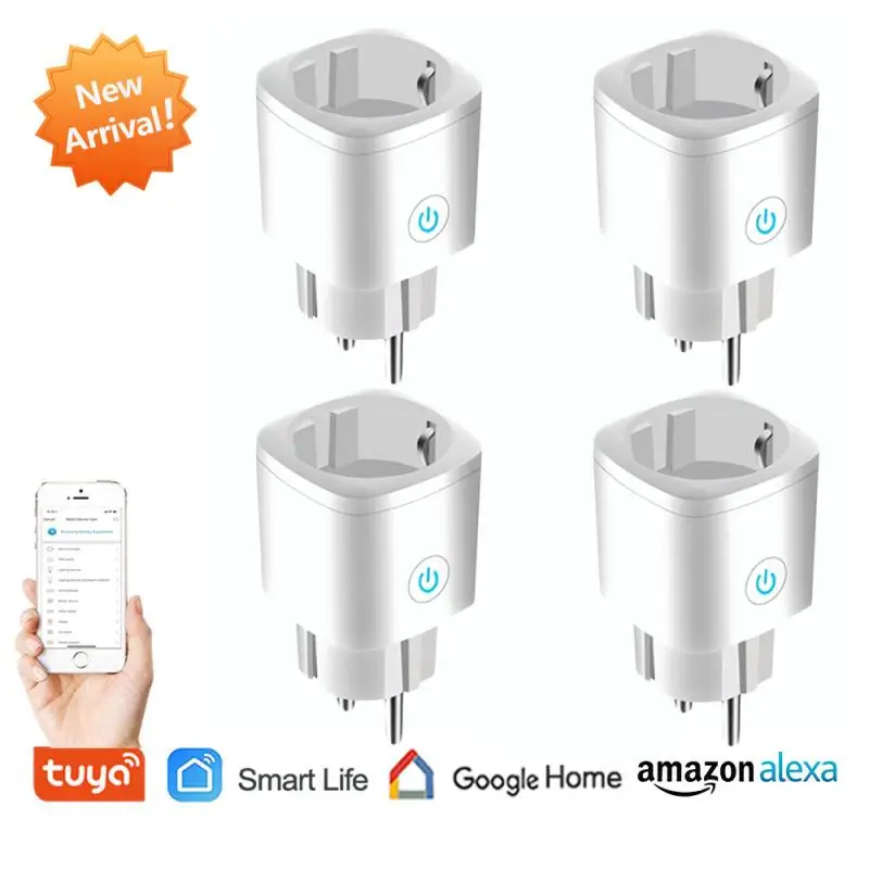 10/1 шт. Wi-Fi smart plug 16A ЕС розетка с сроки приложение Управление совместимый Alexa Google Home